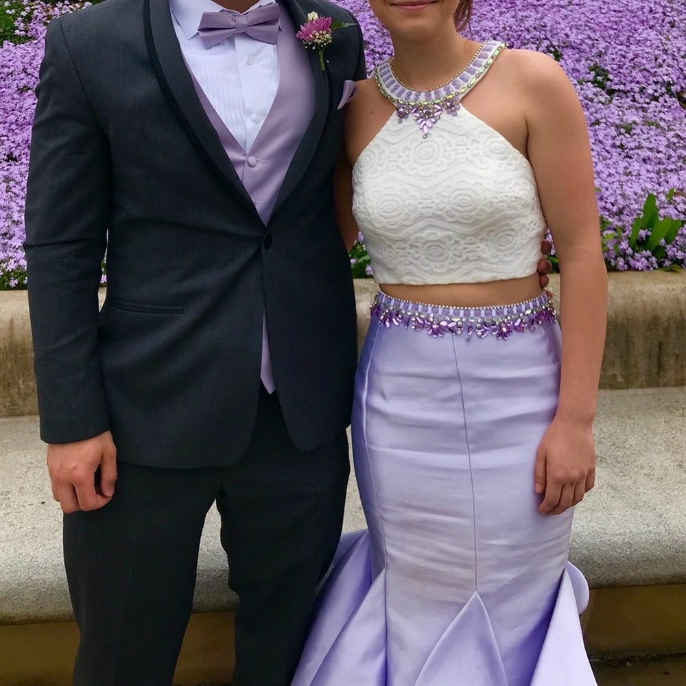 Two piece prom dress